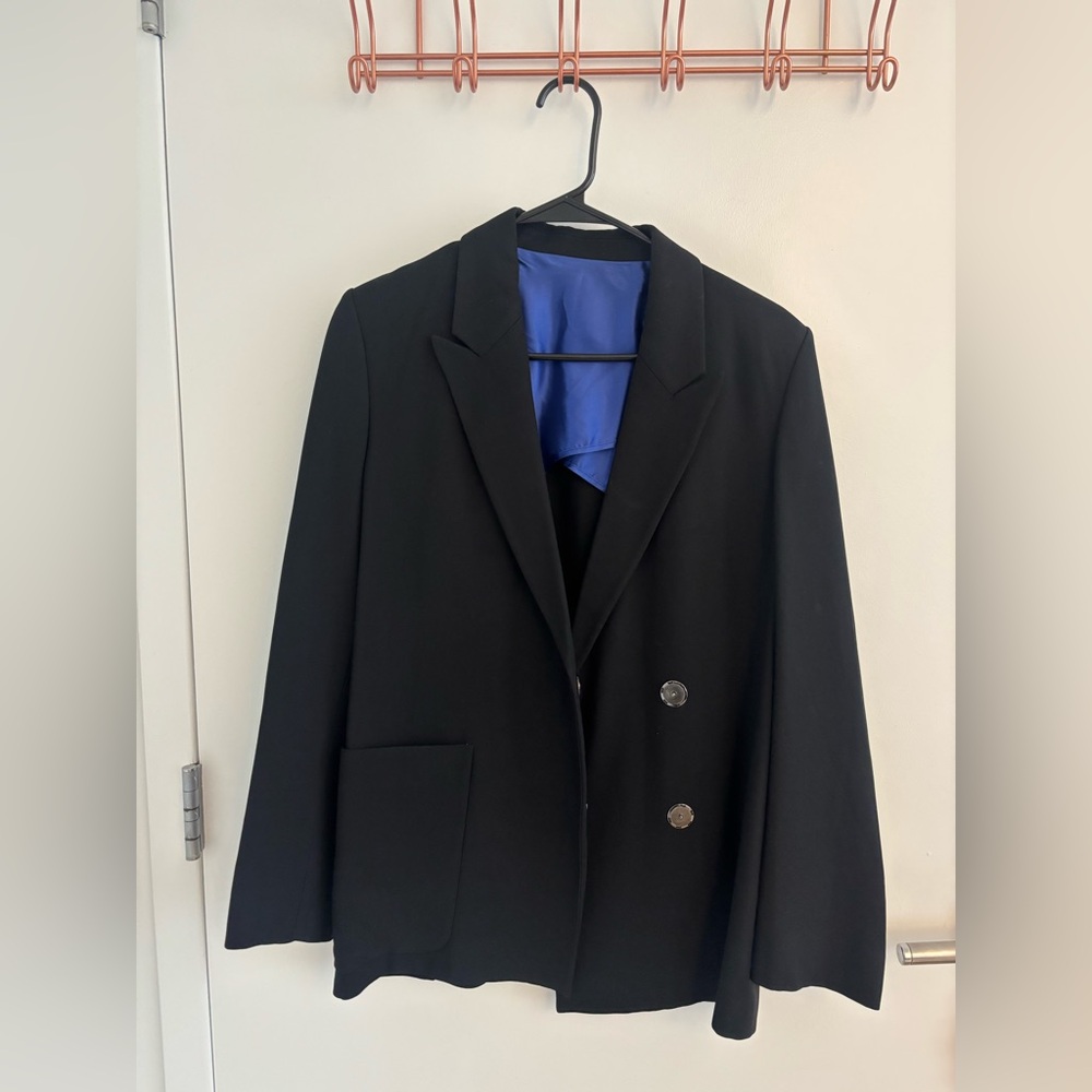 Acne Studios Black Jacket with Blue Lining